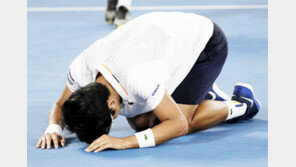 관중석 부모께 큰절… TV카메라에 ‘보고 있나’ 한글사인