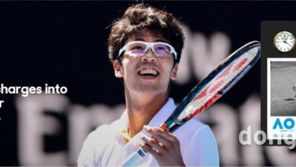 “Chung(정현) 4강 진출”…새역사 정현, 호주오픈 홈피 메인 장식