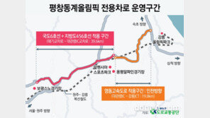 도로교통공단, ‘올림픽 전용차로’ 운영… 일반 차량 운행 제한
