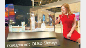LG전자, 투명 올레드 사이니지 공개