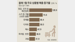 “생큐! 강추위”… 온라인쇼핑 매출 10∼44% 껑충