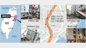 단층대 위 빌딩, 60도 기울고 3층이 1층으로 풀썩… 67명 실종