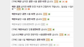 “북한 예술단 공연 티켓 삽니다” 중고나라·SNS에 요청글…양도 가능할까?