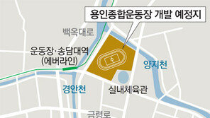 용인종합운동장, 터미널 복합단지로 개발