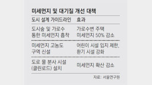 도시설계 바꿔 미세먼지 잡아라
