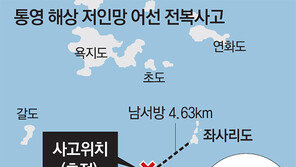 통영 앞바다 어선 전복… 4명 사망-4명 실종