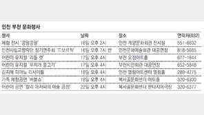 [인천판/문화가]인천·부천 문화행사