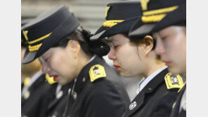 [청계천 옆 사진관]“비통한 심정”…순직 소방공무원 눈물의 합동 영결식