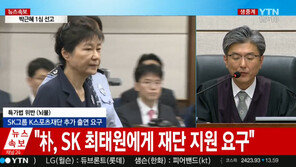 [박근혜 1심 선고 생중계]법원 “SK에 89억 요구, 대가관계 인정…제3자뇌물 요구 유죄”