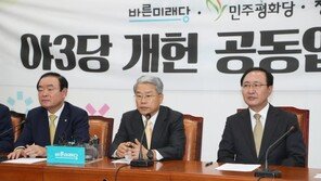 [청계천 옆 사진관]국회주도 개헌논의에 공동보조 맞춘 야3당