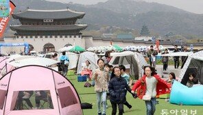 캠핑장 변신한 세종대로