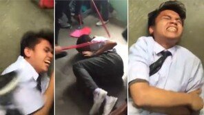 [영상]발로 차고 몽둥이로 때리고…중학생‘생일빵’전통에 골머리 