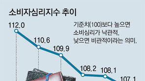 소비심리, 사상 첫 5개월 연속 하락
