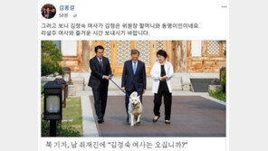 김홍걸 “김정숙 여사, 김정은 할머니와 동명이인…리설주와 즐거운 시간 보내시길”