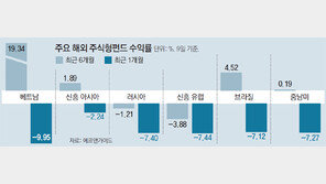 잘나가던 ‘베-브-러 펀드’ 수익률 뚝… 신흥국 투자 빨간불