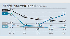 서울 강북 도심 아파트값 ‘나홀로 활황’
