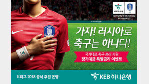 하나은행, 축구 국가대표팀 승리 기원 특별금리