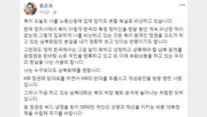 北 “홍돈표·홍히에나·홍갱이”…홍준표 “내가 본질 보고 있단 반증”