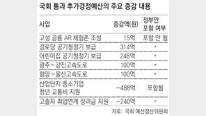 일자리추경에 선심예산 끼워넣은 국회