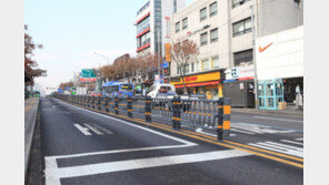 빈번한 무단횡단 미연에 방지할 수 있는 대안 ‘도로 차선분리대’