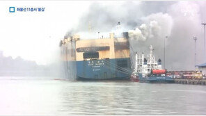 인천항 선박화재, 이르면 오늘(23일) 완진…잔불 끄는 中