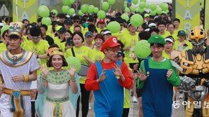 “개성있게 달려요”… ‘롯데 스타일런’ 마라톤 대회