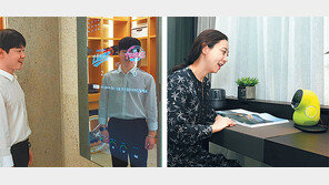 현관 에어샤워로 미세먼지 털고… 세면대 거울엔 날씨-일정 떠