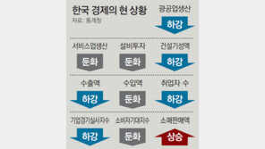 경제 10대지표중 9개 꺾였다