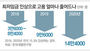 KDI “최저임금 인상으로 올 최대 8만명 실직” 경고