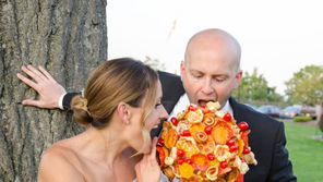 피자로 만든 결혼식 부케, “ 예쁜게 맛도 좋아”