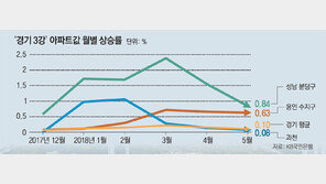 늦바람 여전한 분당-수지 아파트값… 과천은 급락