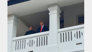 美 백악관 대변인, 트럼프-김정은 발코니 대화 현장 공개