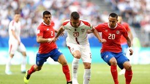 세르비아, 점유율 우위에도 ‘5백’ 코스타리카와 전반 0-0