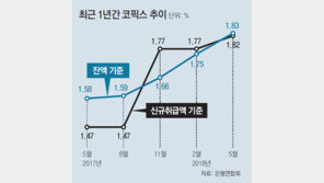 고삐 풀린 코픽스… 점점 커지는 ‘이자폭탄’ 부담