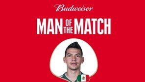 ‘독일 격침 결승골’ 로사노, 멕시코 독일 전 MOM 선정