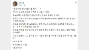 심재철 “김성태 중앙당 해체, 절망적 헛다리 짚기…한숨만”