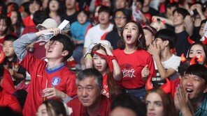 [동아포토] 거리응원 나선 붉은악마들… ‘아쉬움에 탄식만’