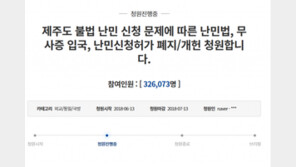 “제주 예멘 난민, 국가예산 지원 전무…테러리스트 가능성 낮아”