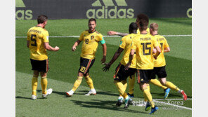 [월드컵] ‘아자르 PK골’ 벨기에, 튀니지에 1-0 리드