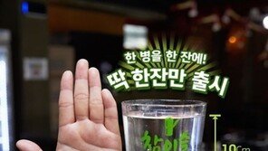 ‘한방울잔’ 인기 폭발, 뭔가 했더니…소주 한병 다 따를 수 있는 잔