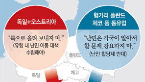 돌파구 못찾는 EU 난민갈등… 솅겐조약까지 흔들