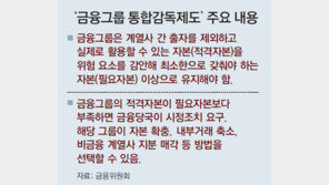 금융그룹 통합감독 시행… 삼성 자본비율 100%P 떨어져