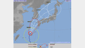 [태풍진로 예상]日기상청 “쁘라삐룬, 대마도 우측 거쳐 독도 동쪽으로 북상”