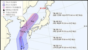[태풍진로 예상]美·日 “대마도 거쳐 독도로 북상” vs 韓 “대마도 왼쪽 해상 통과”