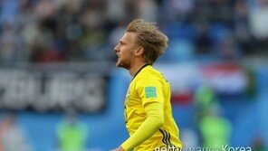 [월드컵] ‘결승골’ 스웨덴 포르스베리, 스위스전 ‘MOM’ 선정