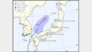 태풍 ‘쁘라삐룬’ 현재 위치는 포항 동쪽 190km 해상, 이동 경로 보니…