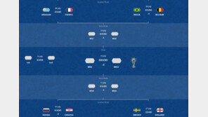 [월드컵] 최후의 8팀 일정은?… 4강 진출 위한 명승부 기대