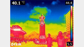 [청계천 옆 사진관]펄펄 끓는 ‘가마솥 더위’…열화상 카메라로 본 서울 모습은?