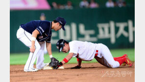 [포토] 노수광 ‘완벽한 2루 도루~’
