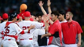 [포토] SK ‘1위 두산 꺾고 2위 수성!’